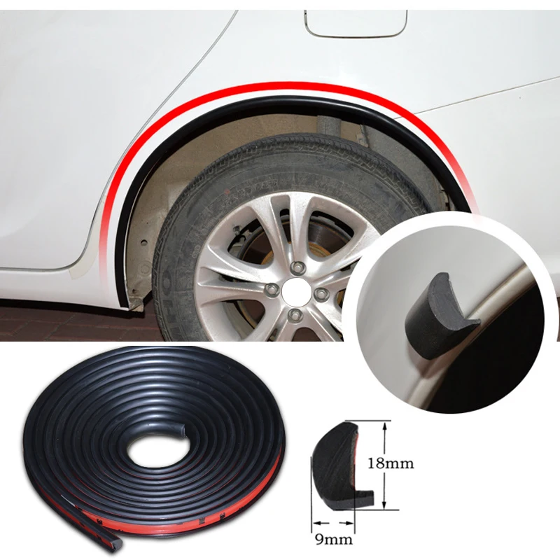 Universal Fender Flare Car Wheel Eyebrow Protector Lip Wheel arch Trim Arch Extenders Decorative