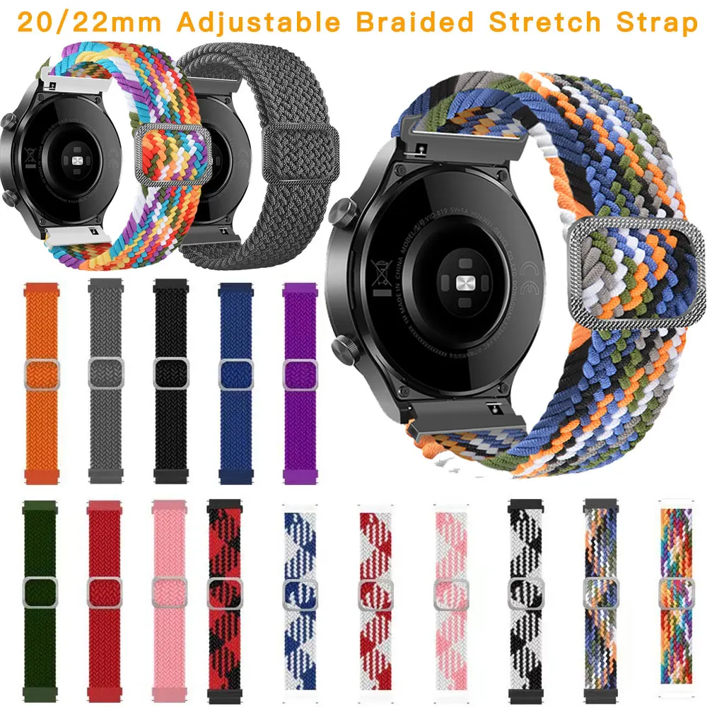 

Fabric Nylon Elastic Strap For Xiaomi Huami Amazfit GTS 3 GTR 3 Pro 2 2e Bip U Pro GTS 2 Mini GTR2 Braided Bracelet Watchband