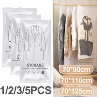 Hanging Vacuum Storage Bags Space Saver Bags, Clear Vacuum Sealer Bags for Clothing, Suits Jackets, Closet Organizers Storage 2