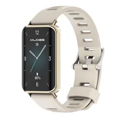 Silicone Sport Strap Replacement Bracelet for Honor Band 9 10 (Griege Light Gold 2)