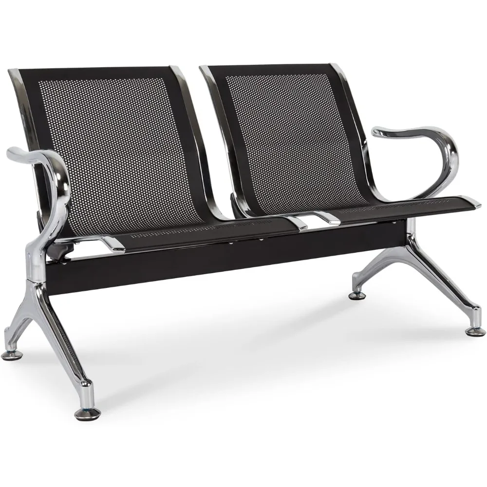 3-Seat Waiting Room Bench - Waiting Room Chairs with Arms Airport Reception Bench, Lobby Bench Seating Waiting Area Chairs