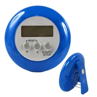 Mini Portable Round Shape Digital Magnetic LCD Stopwatch Timer Kitchen Sport Racing Alarm Clock Countdown 99 Minute 5 Colors 2