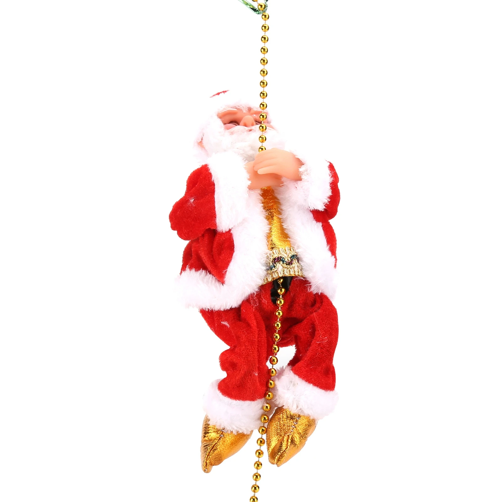 Electric Climbing Santa Claus On Beads Chain Moving Figure Hanging Xmas Ornament Toys Santa Claus Doll Christmas Doll Decoration
