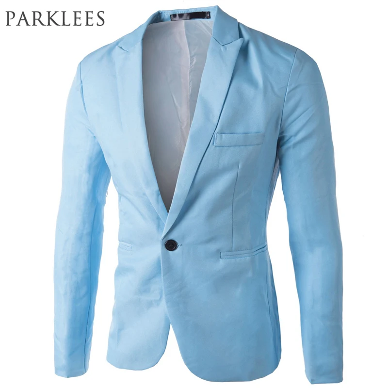 Brand Sky Blue Blazer Men Costume Veste 