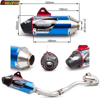 Motorcycle Exhaust Full System for Honda CRF150F 2003-2017 CRF230F 2003-2017 2019 Escape Moto Muffler Can Link Pipe Header Can