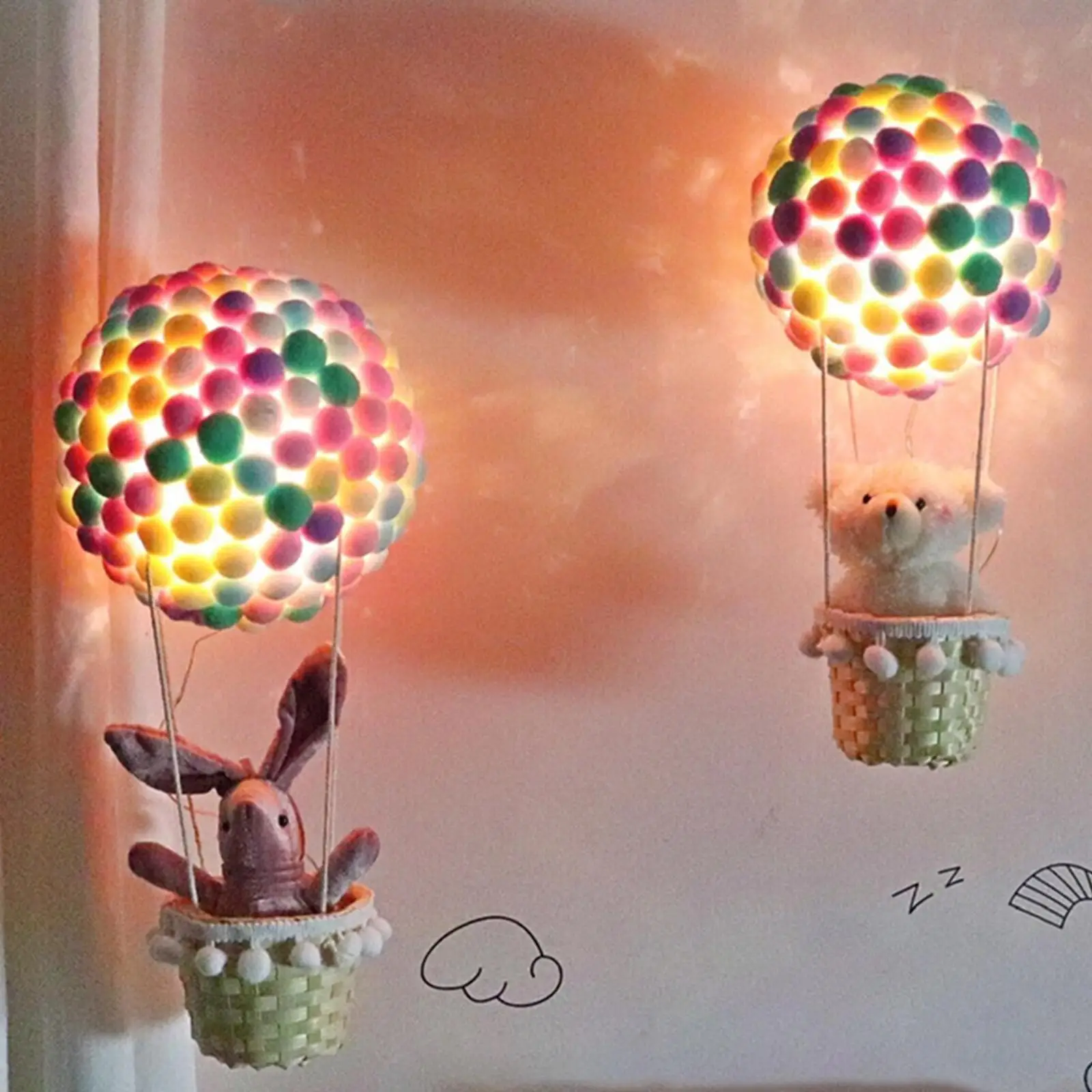 Hot Air Balloon Night Light Material Package DIY Handmade for Birthday Gift