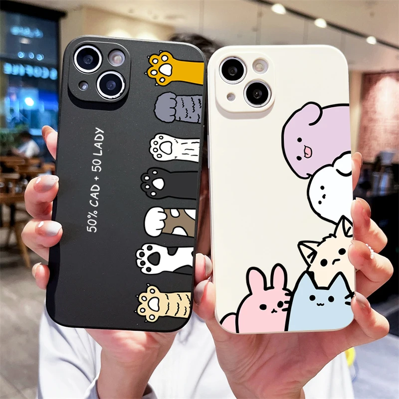 고양이 쓰레기 휴대폰 케이스, 삼성 갤럭시 S24 S23 S22 울트라 플러스 S21 FE 노트 20 A32 A52 A13 A23 A33 A53 A14 A34 A54 5G 소프트 커버 