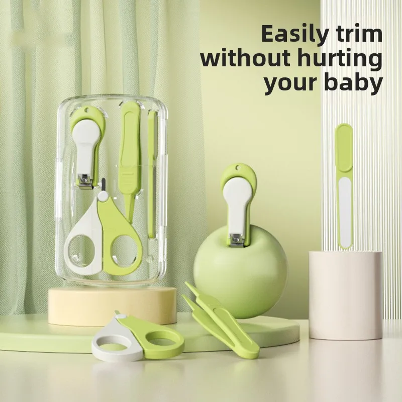 Baby Nail Clipper Set Newborn Young Children Dedicated Nail Clippers Baby Care Kit for 4pcs/set Safe Anti-pinch Care Tools