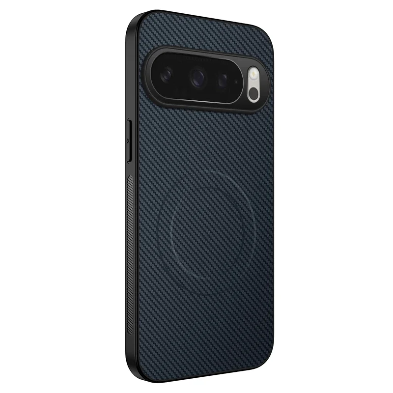 Premium Carbon Fiber Magnetic Wireless Charging Shockproof Case - Luxury Edition