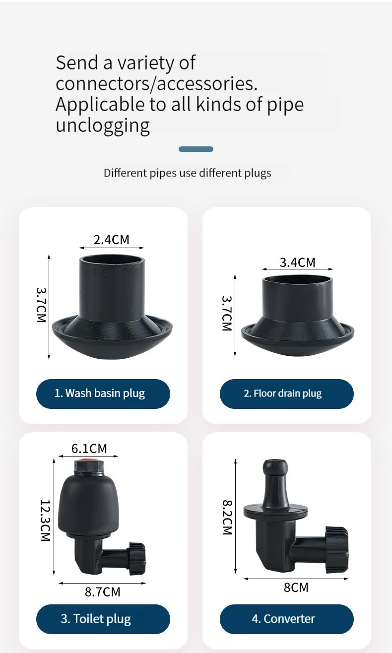 💨High Pressure Air Drain Blaster – Manual Plunger Tool for Toilets & Drains🚽