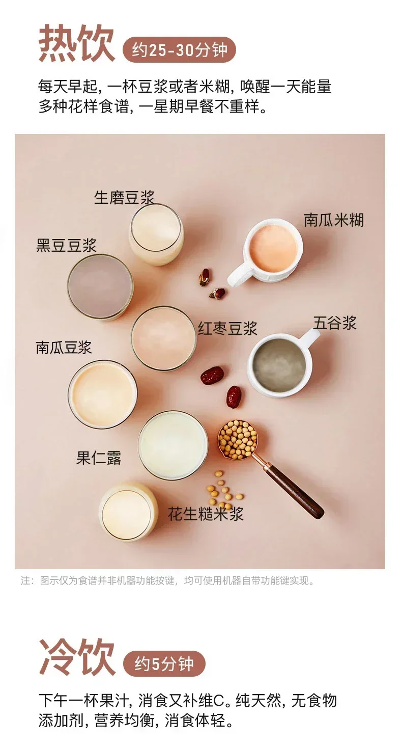 Description Picture 6 of itemJoyoung Soya Milk Machine Cooking Mini Soybean Automatic Soymilk Maker Household Multi-function Wall-breaking Filter-free Soy