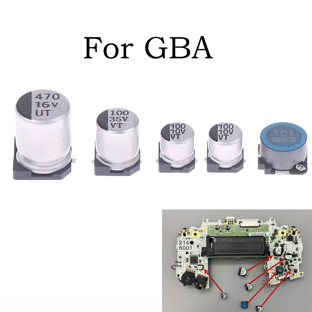 Tingdong 5 Pz/Set Nuove Parti Di Ricambio Dell'Induttore Del Condensatore Per Gameboy Advance Gba