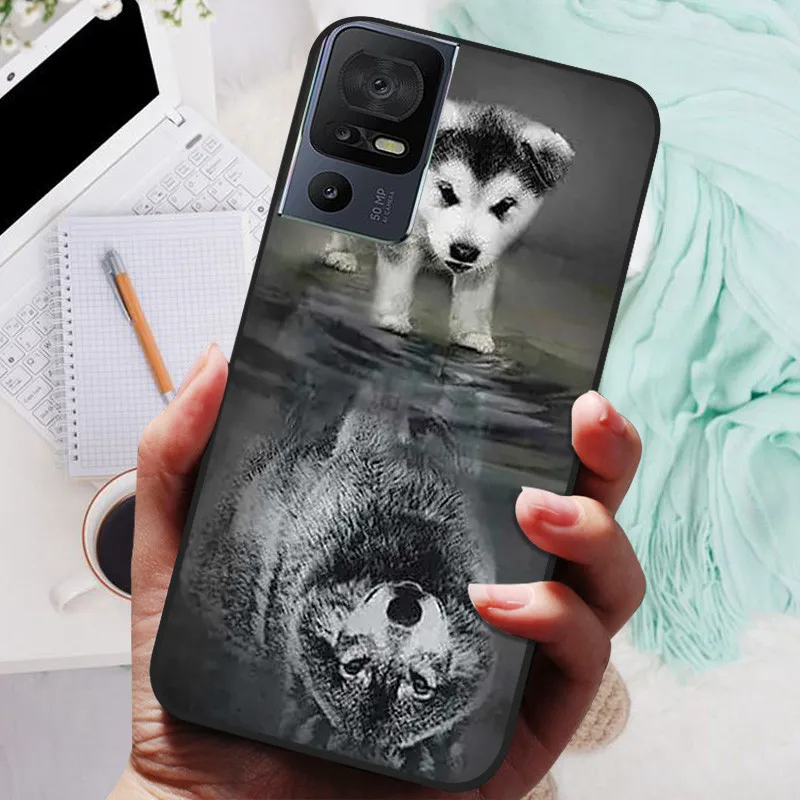 Black Lion and Wolf Silicone Soft Phone Case - Protective Shell