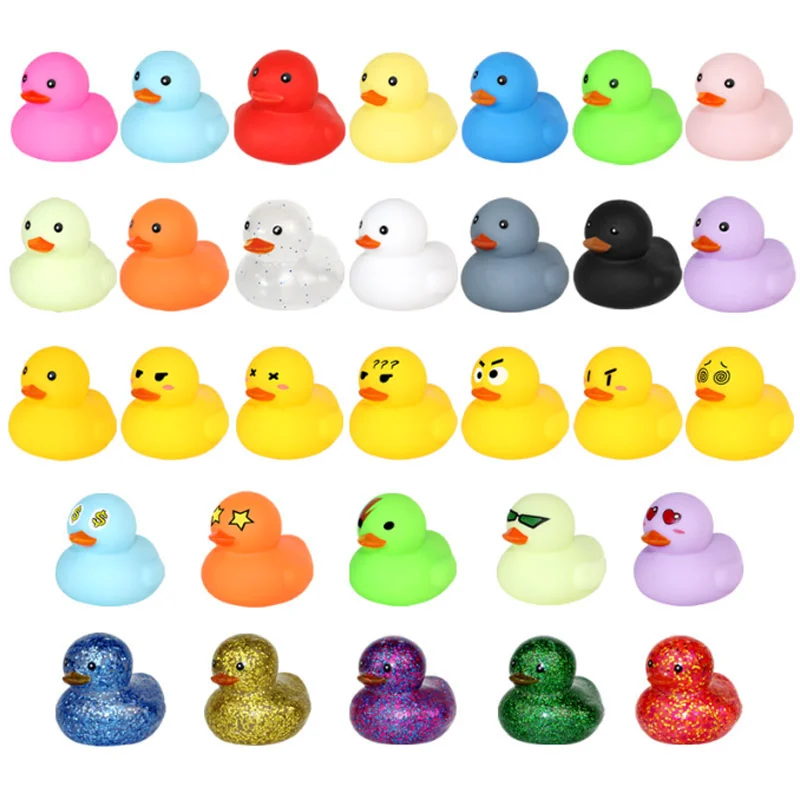 Cute Small Colorful Duck Water Toy Duck Baby Bath Toy Baby Water Toys Creative Styling Duck Gift