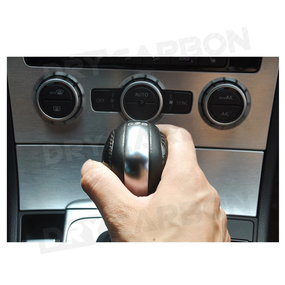 For Volkswagen VW Golf Polo Beetle Passat CC Scirocco Lavida Gear Shift Knob Head Trim Cover Plate LHD Car Carbon Look Stickers