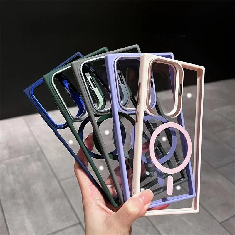 Clear Magnetic Stand Case for Samsung Galaxy thumbnail 7