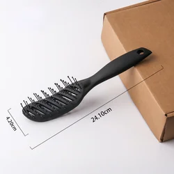 Enhanced Hair Comb: Nine - Row Detangling & Scalp Massage Brush (Black)