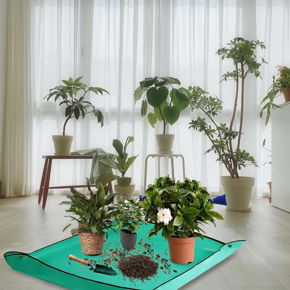 Repotting Planting Mat 50cm-100cm Gardening Potting Pad Foldable Garden Plant Flower Pot Transplanting Waterproof Mats 4