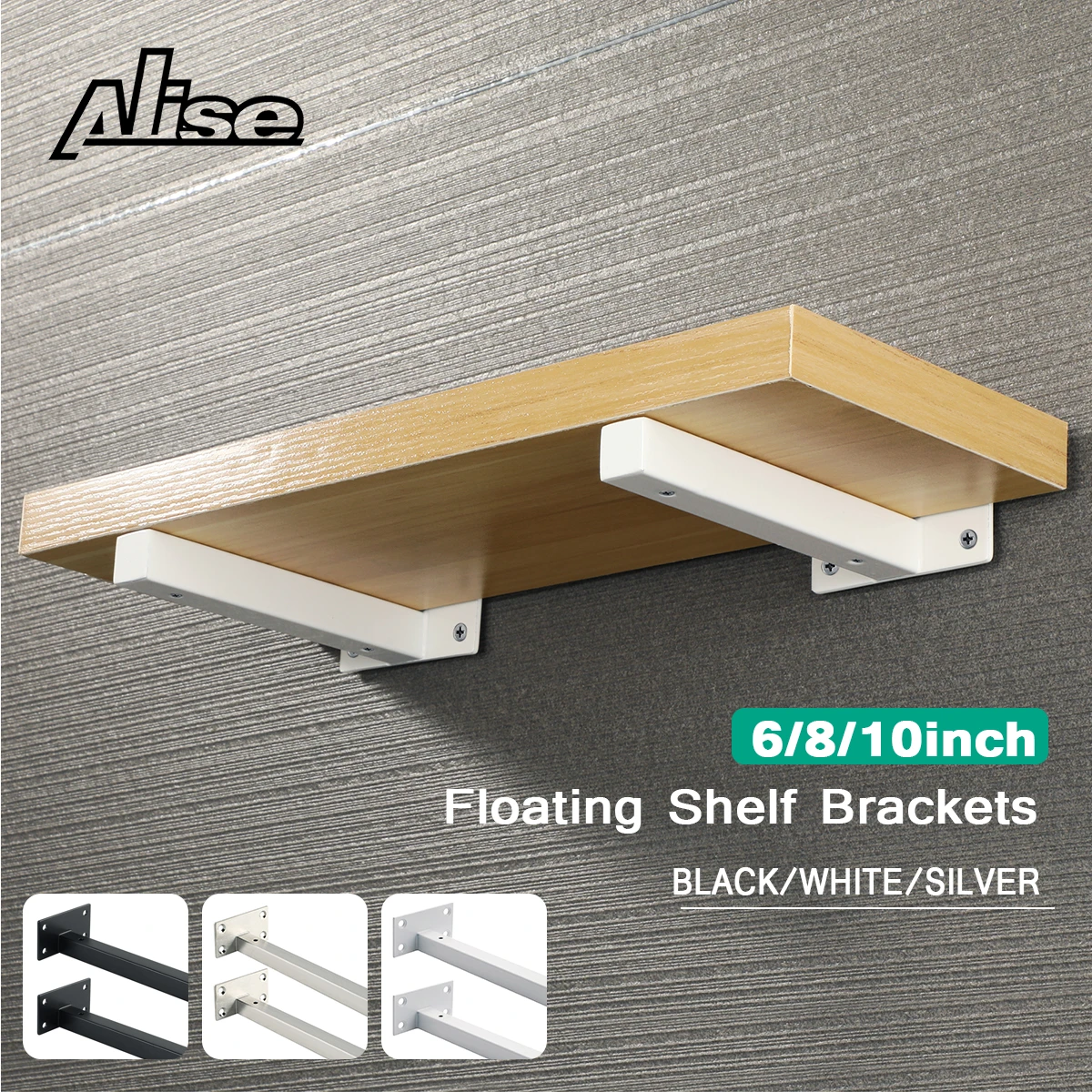 Soporte de estante flotante de 2 piezas, estantería Invisible oculta de alta resistencia, herrajes para de 15/20/25cm|Soportes| - AliExpress