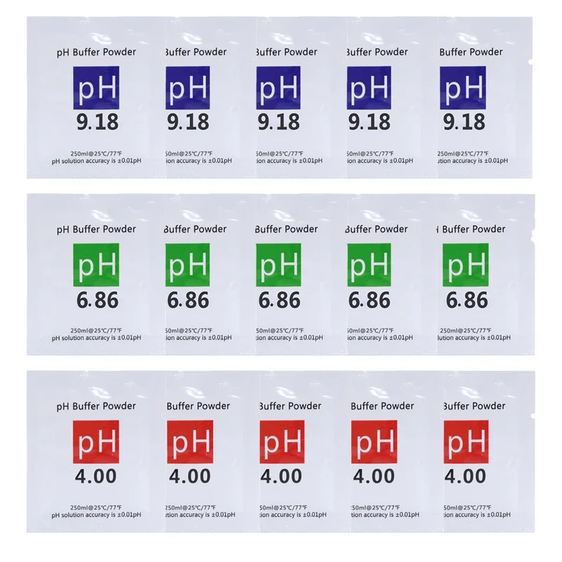 5/15/25PCS pH Meter Calibration er Powder ph4.00/4.01/6.86/7.00/9.18 /10.01 ORP Correction Solution for Aquarium ph meter calibration powder ph calibration solution ph calibration powder