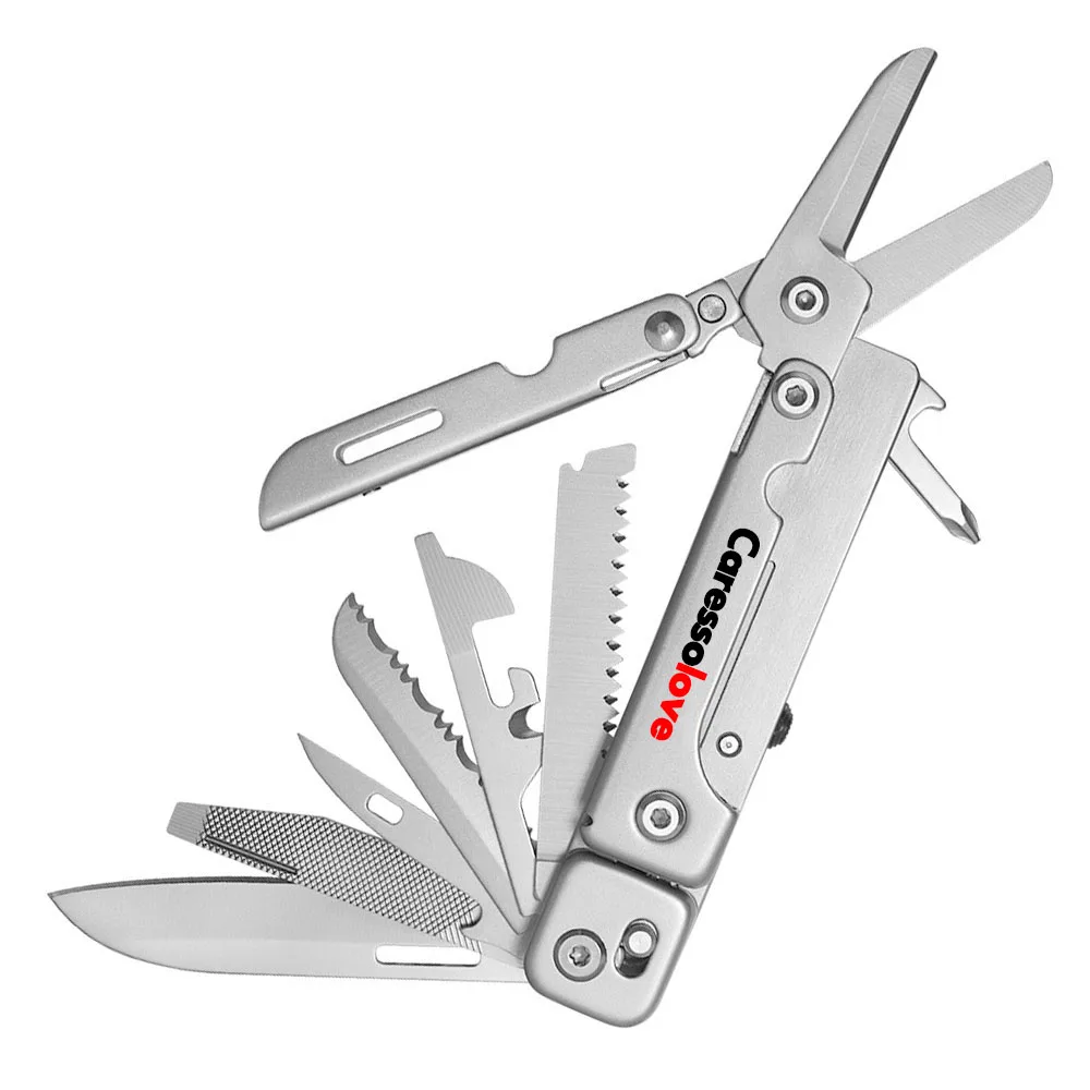 14-in-1 EDC マルチツールはさみ アウトドア キャンプ ギアと