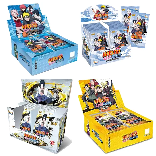 Narutoes Edition Anime Figures Hero Card Uzumaki Uchiha Sasuke Character Card Collection Bronzing Barrage Flash Cards Boy Gifts 1