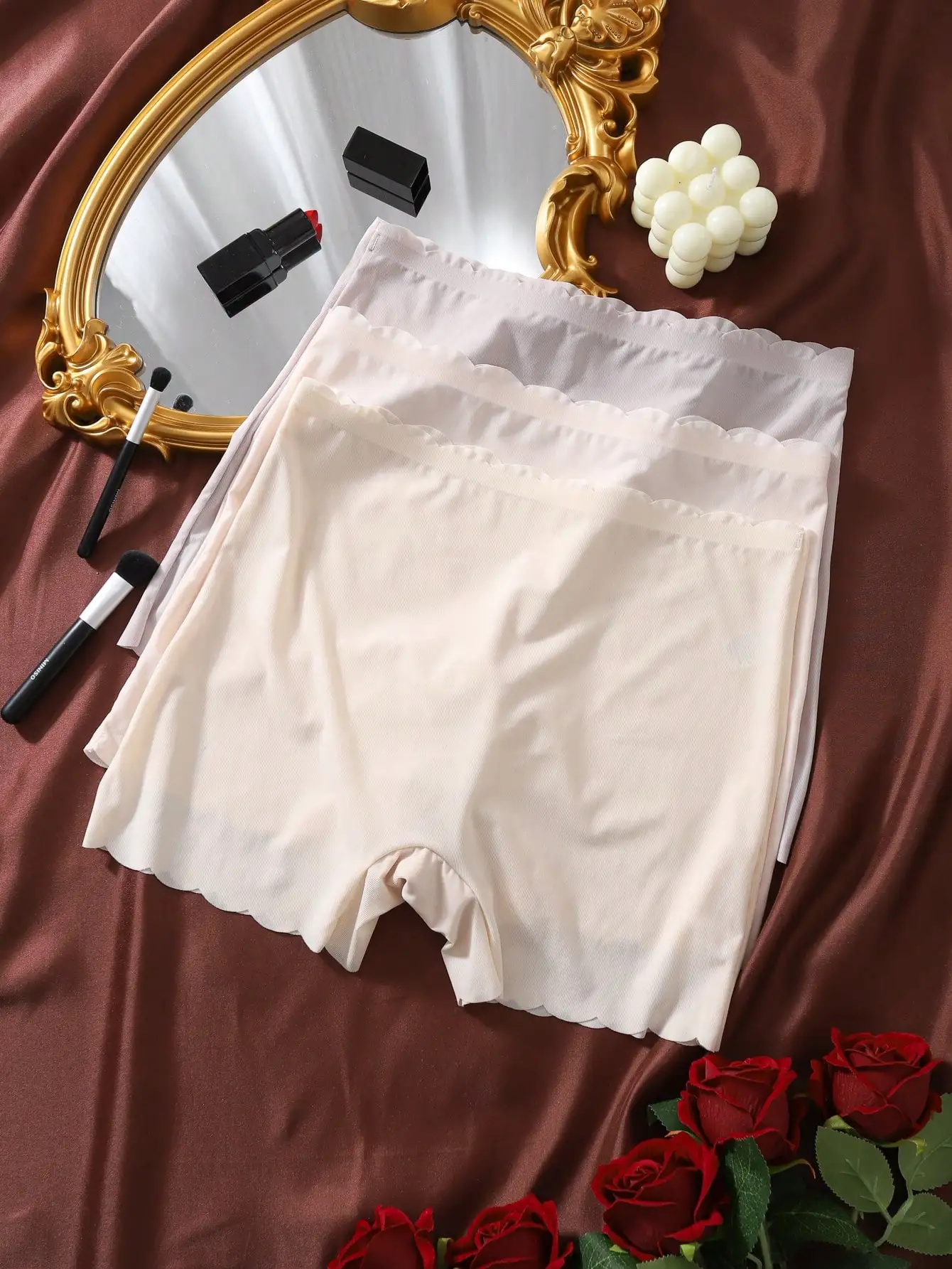 3 Pairs Women Safety Short Feel Good Four Cornered Pants Summer Seamless Underwear Fabric Ultra-thin And Silky Comfortable 2313