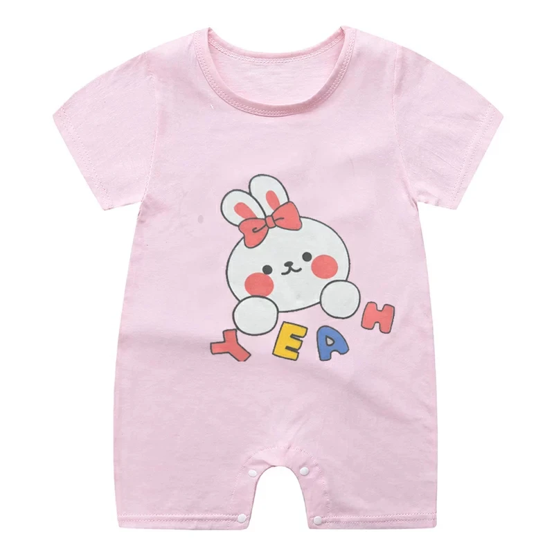 Newborn Baby Clothes Short Sleeve Romper Printed Cartoon Cute Baby Boys One-piece Clothes Toddler Jumpsuit Infantil Costume 5