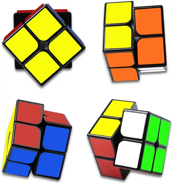 Speed Cube 2x2x2 Magic Cube 2x2 3D Puzzle Toy Brain Teasers Toys Mini Pocket Twist Toy Educational Toys for Boys Girl Kids Adult 2