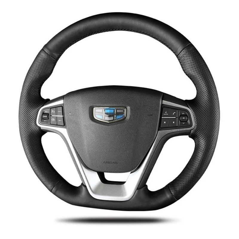 

Индивидуальная оплетка для ручного шитья для Geely Tugella Coolray Zeekr 001, аксессуары для автомобиля из натуральной кожи 38 см