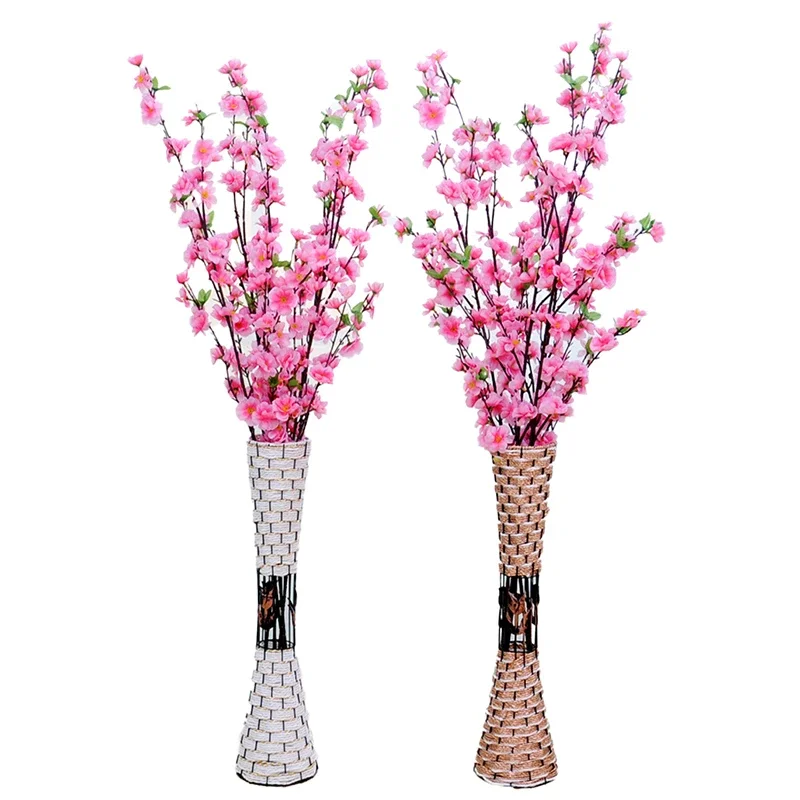 

Home For Hotel Vase Wedding Decor Pot Flowers Garden Weave Flower Plant Artificial Festival Basket Vases Decoration Party