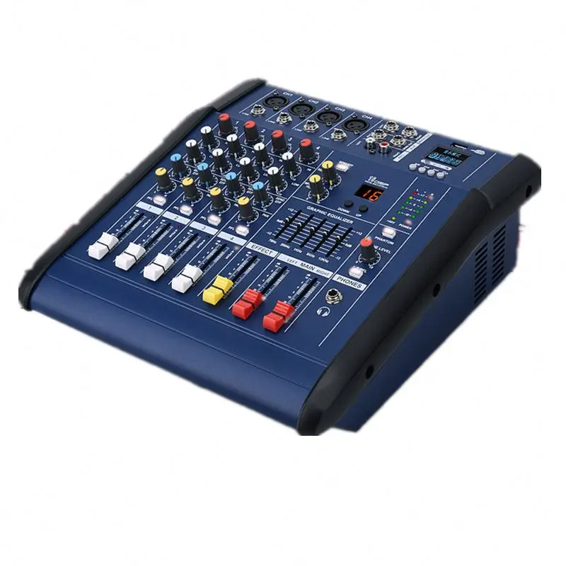 

402D High quality BLUE TOOTH 4 Channel 16 DSP USB Karaoke Amplifier Pmx Power Mixer