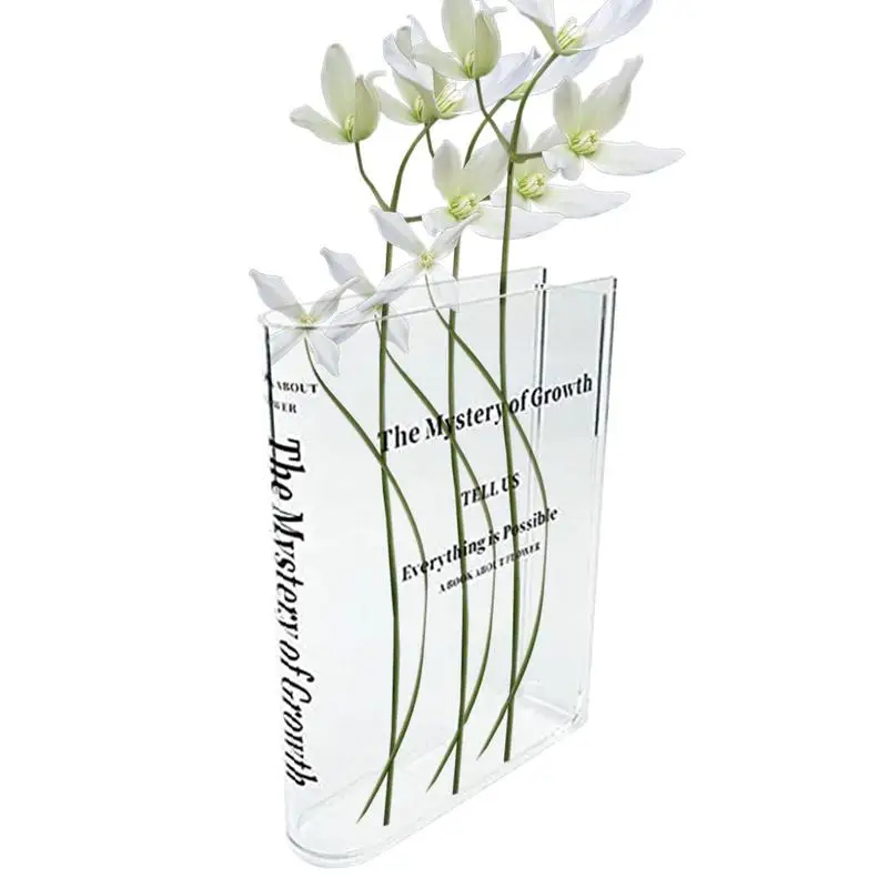 

Book Vase Acrylic Vase Flower Transparent Flowers Home Decoration Clear Book Vase Aesthetic Acrylic Vase Unique for Flower Vase