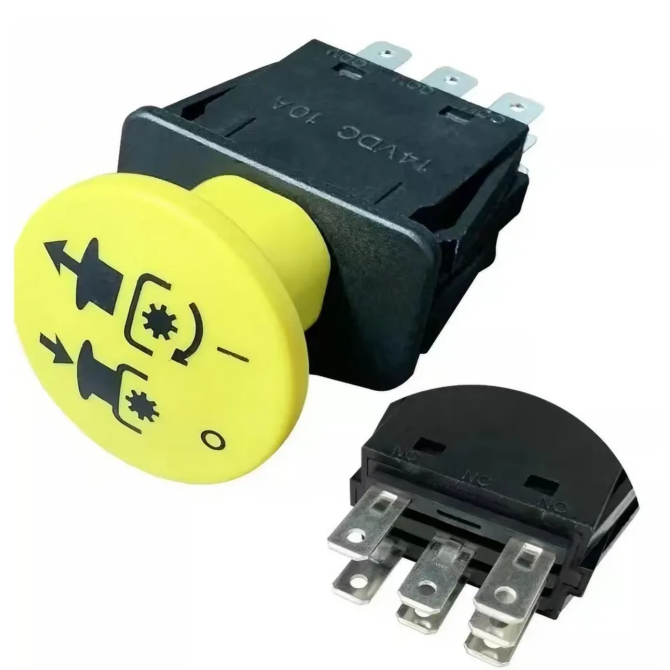 8 Terminal 10 AMP Red Clutch PTO Switch - Replacement For Dixie Chopper 4174684, Bobcat, MTD, Fits Wright Stander & Other Zero Turn Mowers