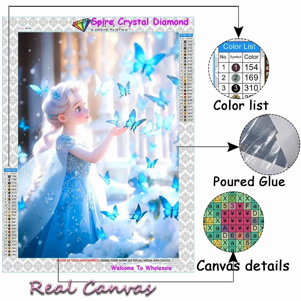 Набор для алмазной вышивки «сделай сам», с изображением Принцессы Диснея