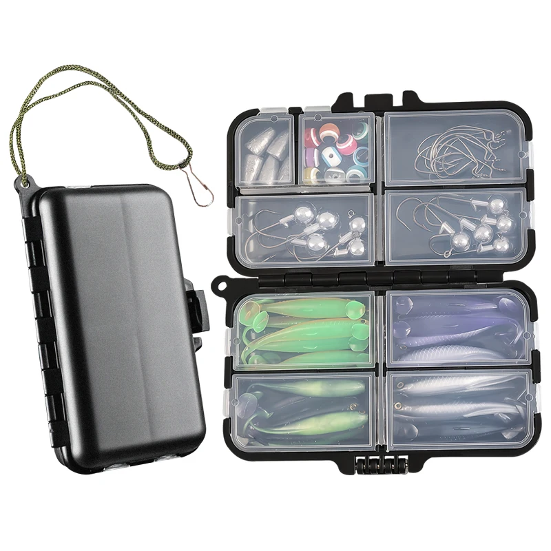 taiyu 56pcs/set fishing lures kit for freshwater/saltwater soft lures pro gear tackle box fishing tackle with fishing accessorie 6 TAIYU 56pcs/Set Fishing Lures Kit For Freshwater/Saltwater Soft Lures Pro Gear Tackle Box Fishing Tackle With Fishing Accessorie 6