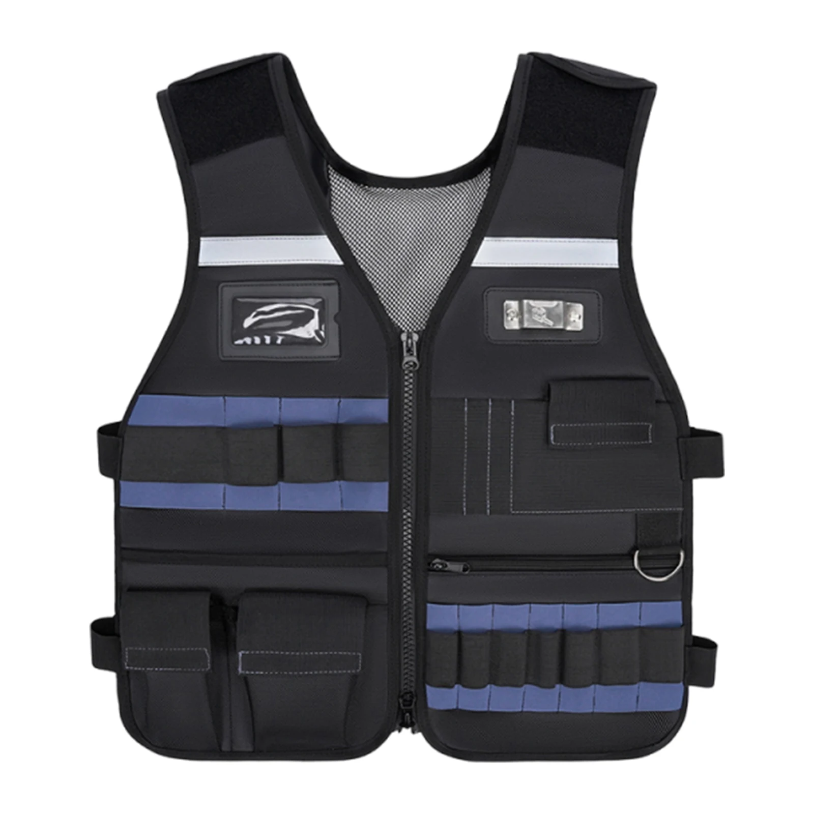 다중 포켓 반사 작업복 반사 안전 조끼 전기공 목수 건설용 반사 작업 조끼