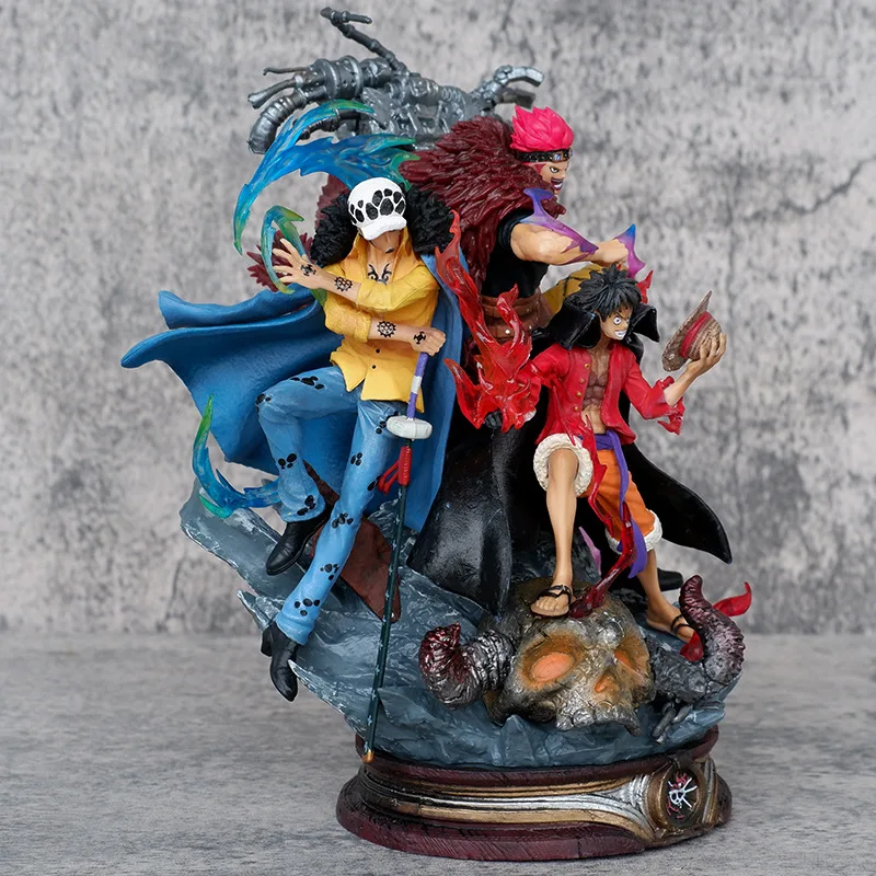 

One Piece Hand-run LX Three Captain Ghost Island Luffy Kidro GK One Piece Model Statue Decoration Boy Collection Model