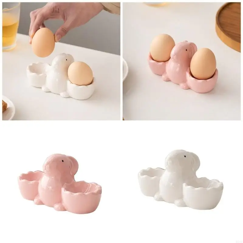 Unique Eggs Holders Rabbit Cartoon Soft Boiled Eggs Cups Kitchen Utensils Enhancing Your Kitchen with Styles B03E