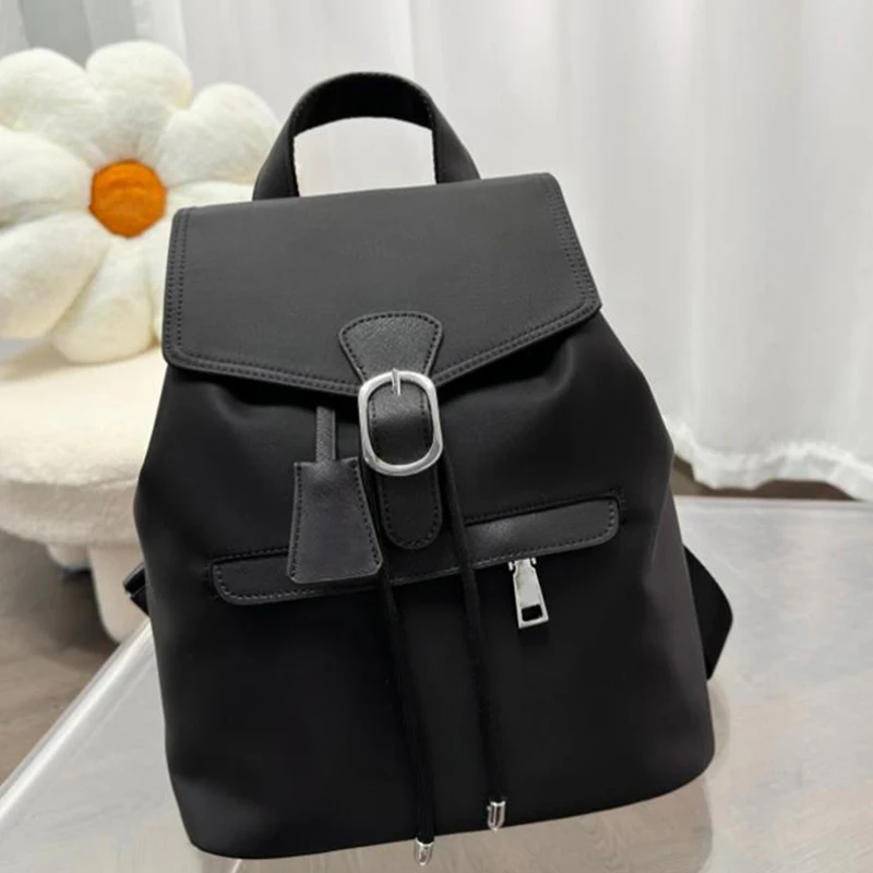 

New Stylish Classic Leather Hardware Simple Commuting Women's/Men's Water Proof Nylon Backpack