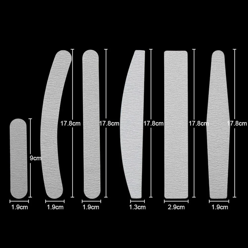 네일 파일 세트 5종, 하프문 모양, 스트레이트, 와이드 샌딩 스트립 및 샌딩 파일, 퍼플 코어 그레이 포함 매니큐어 도구
