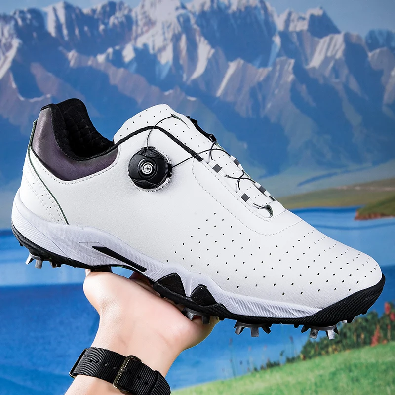 UnisexGolfShoesMensLightweightWaterproofShoesKnobLacesCasual