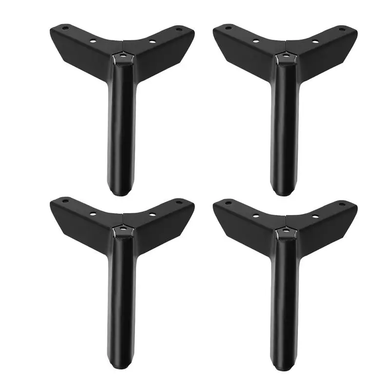 

Short Sofa Legs Furniture Feet With Right Angles Black 4pcs Electroplating Triangular Furniture Legs For Sofa Beds Shelf Closet