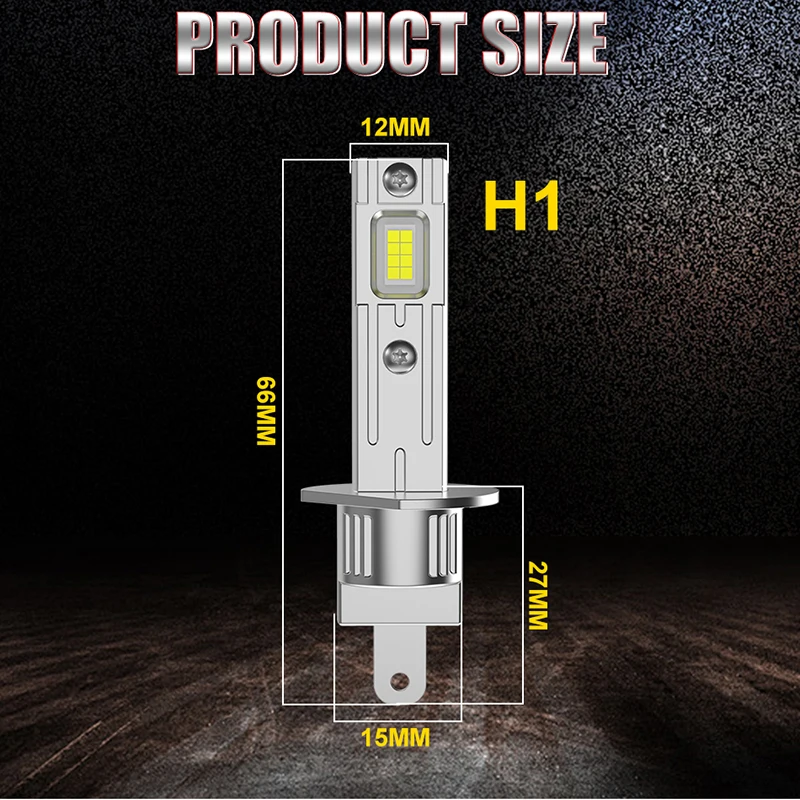 LED 헤드라이트 전구 EMC Canbus 팬리스 무선 자동차 LED 램프, 4575 CSP 칩, 6500K 화이트 플러그 앤 플레이, 12V 24V, 2X H1, 16 개