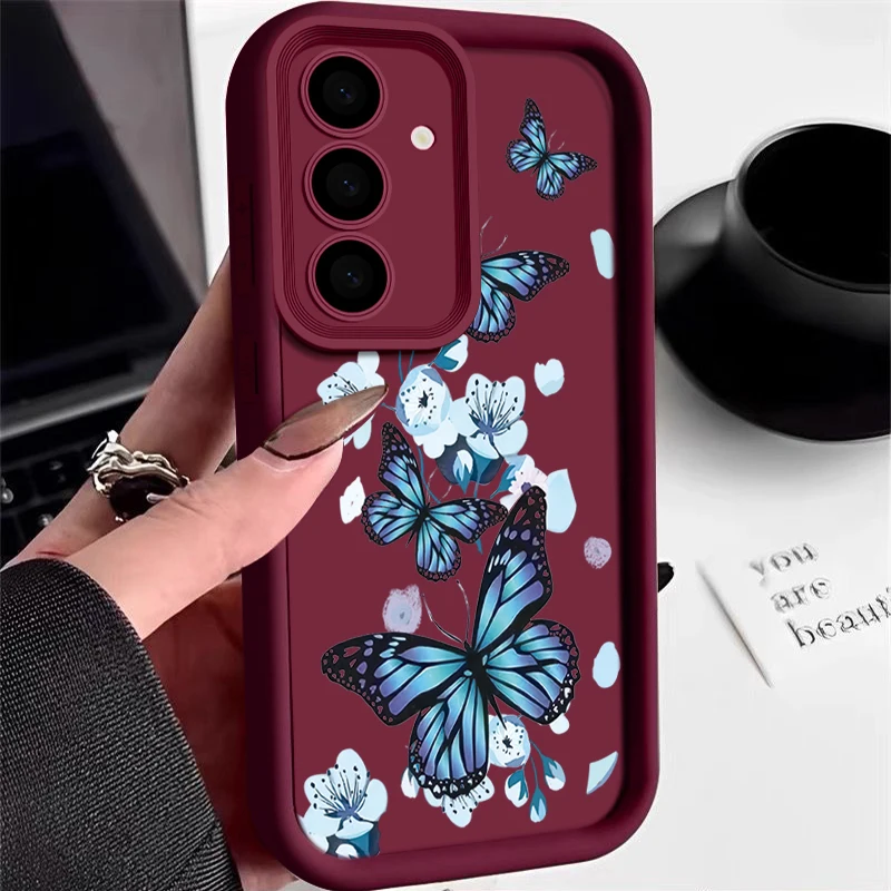 Blue Butterfly TPU Phone Case - Elegant and Durable Protective Cover