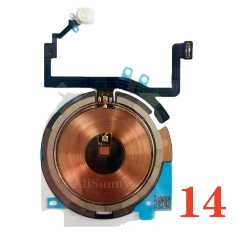 Wireless Charging Coil Flex Cable 1pcs for iPhone 15 14 Plus 12 13 Pro Max Charger Panel Sticker WPC Pad Chip Volume Tape Parts