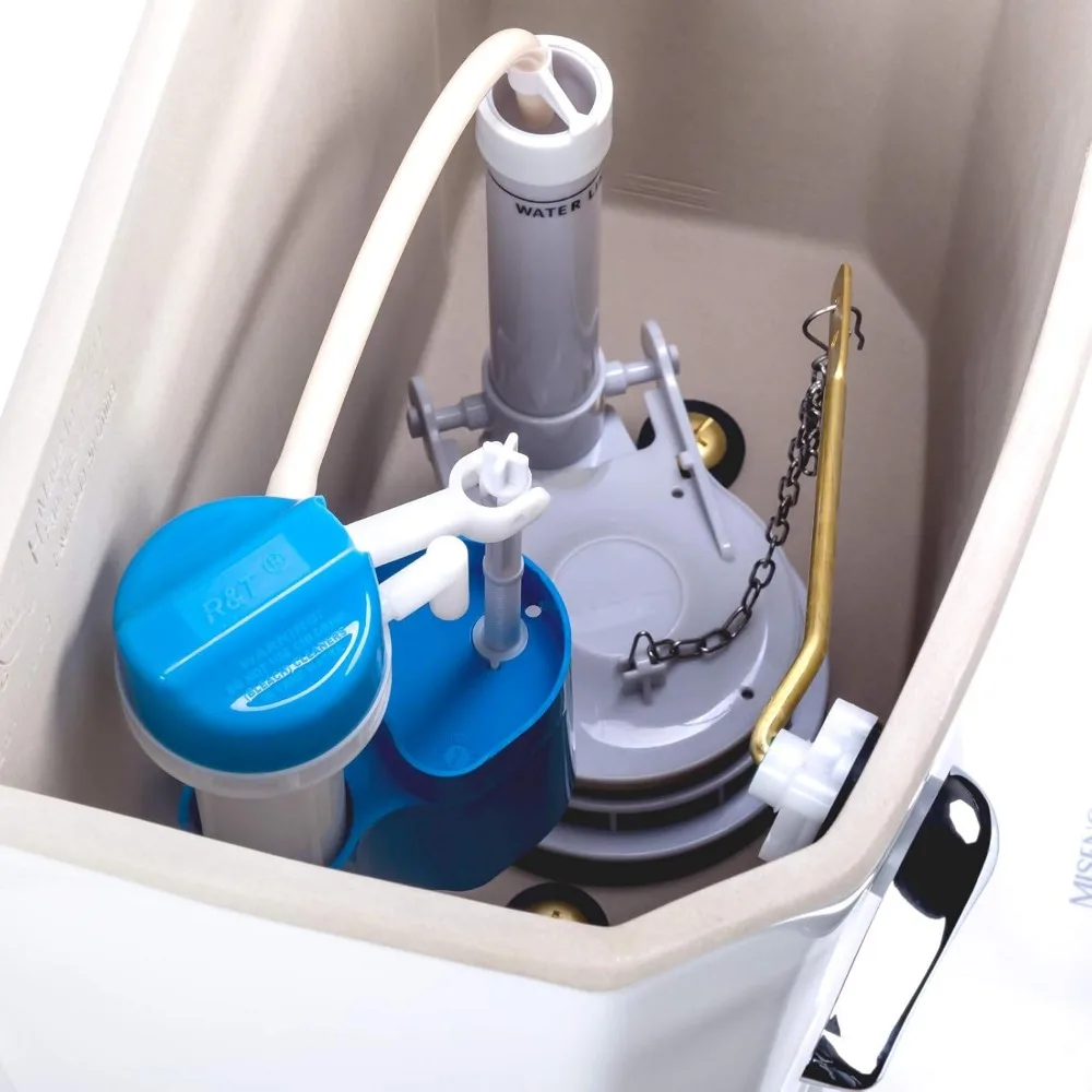 Two-Piece High Efficiency Toilet with Round-Front Chair Height Bowl - Includes Toilet Seat and Wax Ring Kit,  squat potty 4