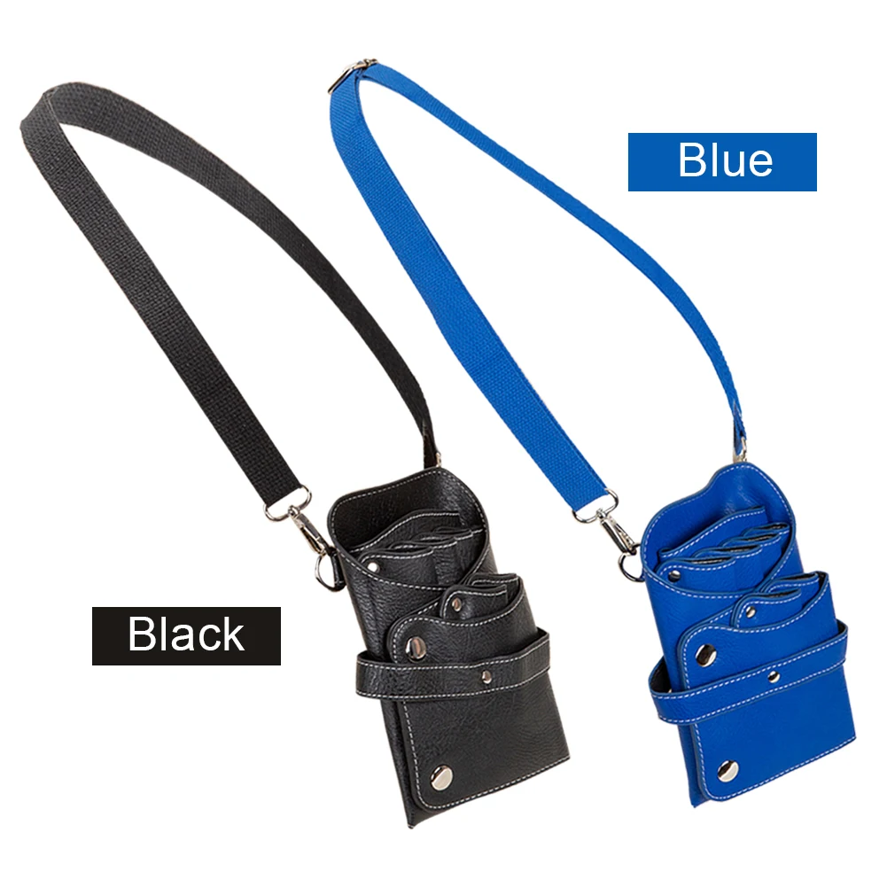 Retro Scissors Pouch with Adjustable Belt Hairdressing Carrying Bag Salon Barber Tools Scissors Holder Case for Combs Hair Clips