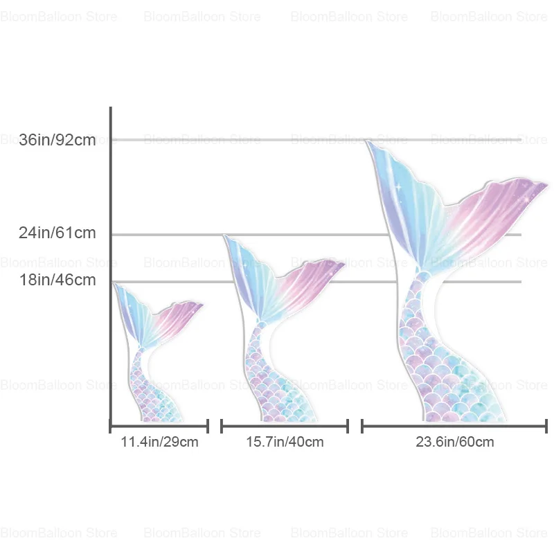 12/18/24/36inch Ocean Animals KT Board Mermaid Tail Whale Shark KT Board Birthday Party Decorations Baby Shower Party Supplies