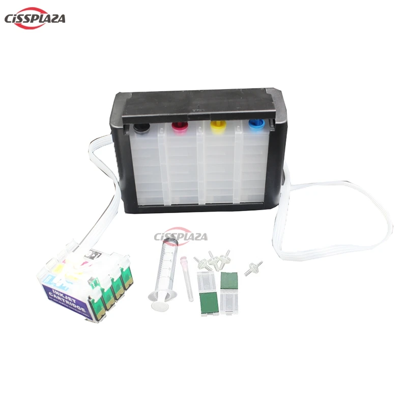 Continuous Ink Supply System CISSPLAZA T2711 27XL Compatible for EPSON WorkForce WF-7715 WF-7710 WF-7210 WF-7720 WF-7110 WF-7610 printer